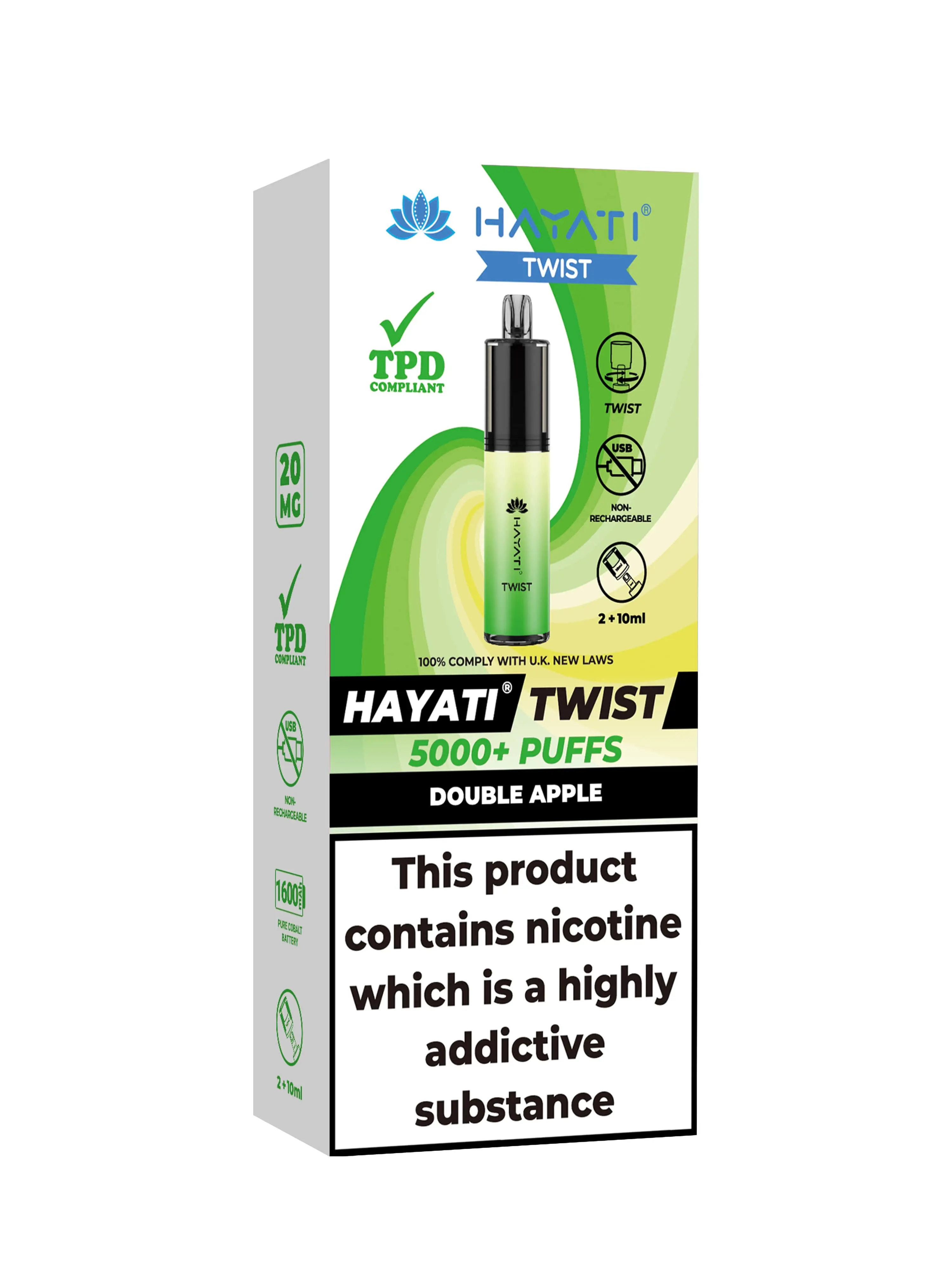  Double Apple Hayati Twist 5000 Disposable Pod Kit